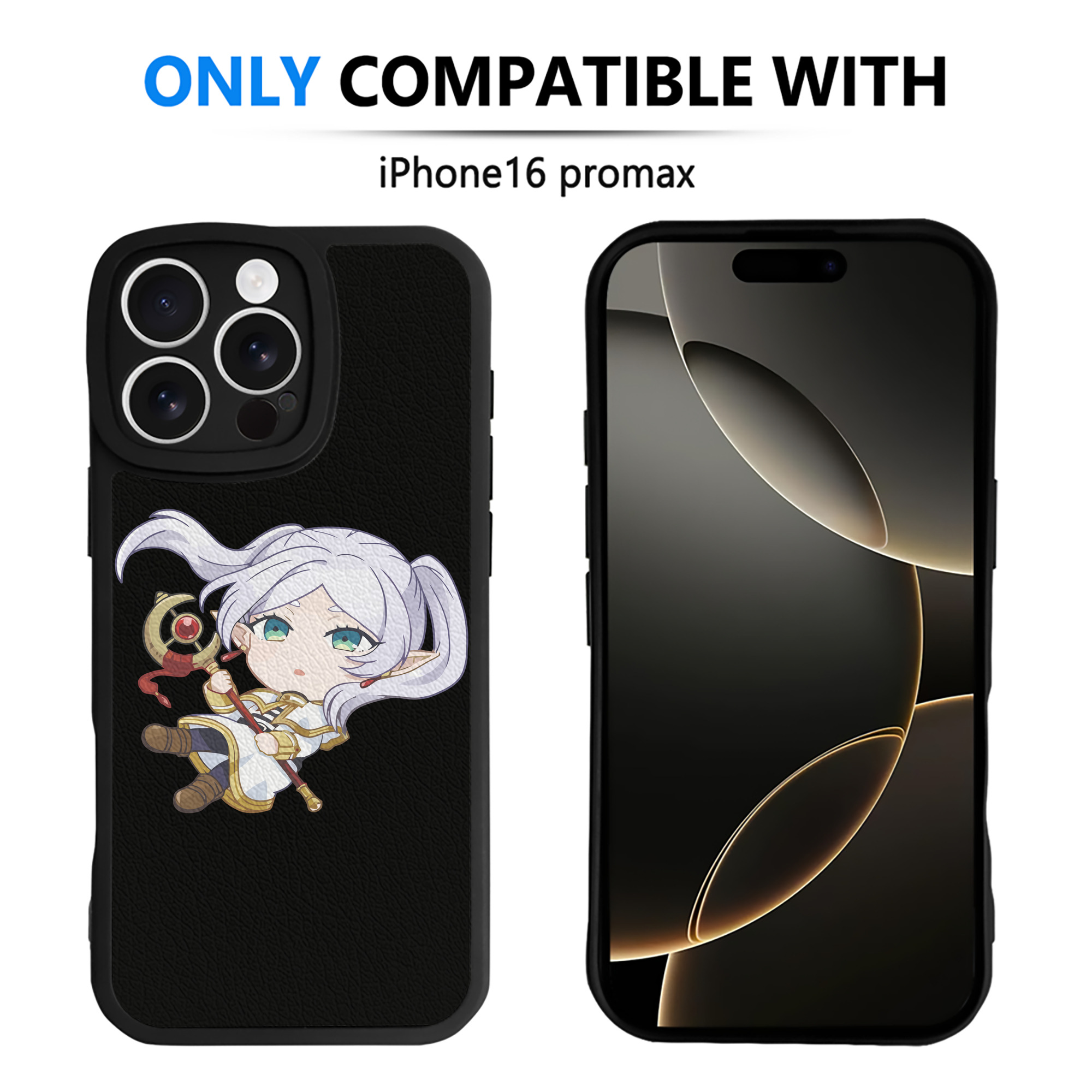 （画像用） 葬送のフリーレン Frieren 【iPhone 16シリーズ対応】シリコンスマホケース（レザー調） 材質：シリコン